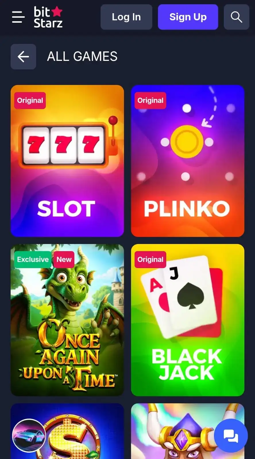 BitStarz mobile interface with responsive navigation, slots and crypto deposit